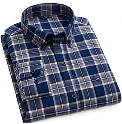 Nikolas - Elegantes Herrenshirt mit Karomuster in Weiß