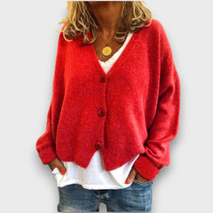 Shamira – Strick-Cardigan in Rot