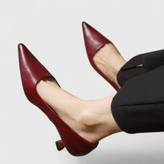 Felicity | Spitze Zehe Verstellbar Absatzschuhe in Reddish Braun