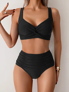 Tovira - Hochgeschnittener Shaping-Bikini in Schwarz