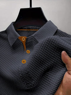 Tharic - Leichtes Poloshirt in Dunkelgrau