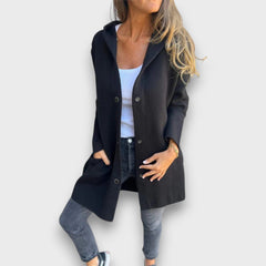 Lurea – Elegante Kapuzenjacke in Schwarz