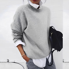 Zinnia - Ein bequemer und lässiger Damenpullover in Grau