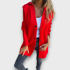 Lurea – Elegante Kapuzenjacke in Rot