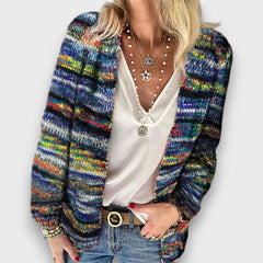 Carivelle – Multicolor Cardigan in Blau