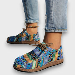 Fioren – Gemusterte Freizeitschuhe in Blau
