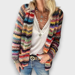 Carivelle – Multicolor Cardigan in Rot