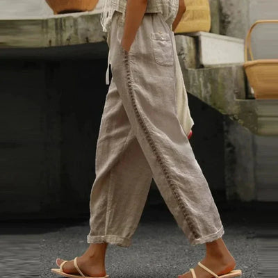 Leinen-Sommerhose für Damen