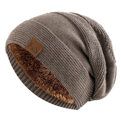 Ingeborg | Warme Kuschelige Fleece-Mütze in Khaki