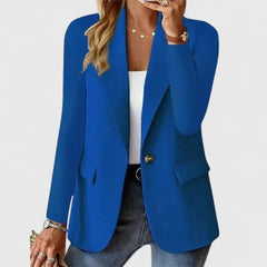 Ingrid | Damen Klassischer Regular Fit Knopf Blazer in Blau