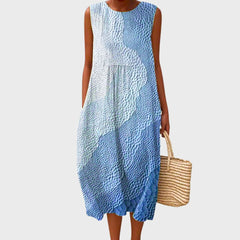 Isla | Leichtes Fließendes Sommerkleid in Blau 1