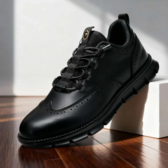 Bruno Brogue Sneakers in Nacht-Schwarz