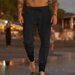 Sterling | Herren Leinenhosen in Schwarz