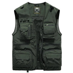 Benjamin – Ärmellose Outdoor-Weste für Herren in Armeegrün
