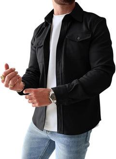 Florian™ | Supreme Freizeit-Hemd in Schwarz