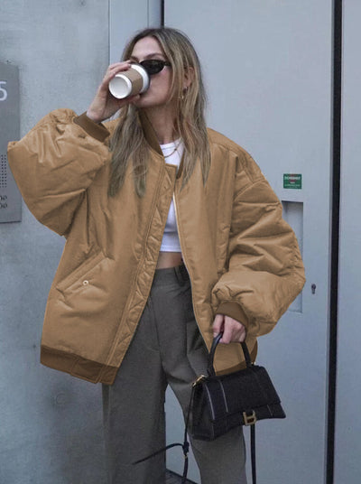 Damen Bomber Übergangsjacke | Übergroße