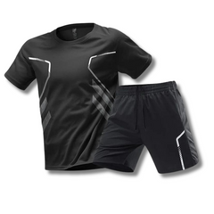 Jan | Herren Sport Set Atmungsaktiv in Schwarz