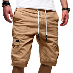 Jasper | Herren praktische Cargo-Shorts mit Tunnelzug in Beige