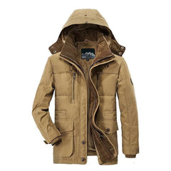 RALF - WINTERJACKE MIT FLEECEFUTTER in Braun