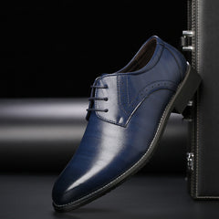 Victor | Herren Elegante Brogue Schnürschuhe in Blau