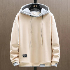 Jens | Herren Lässiger Zwei-Ton Hoodie in Beige