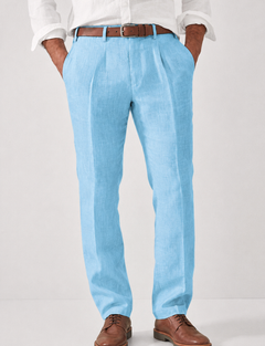 Jero | Herren Elegante Freizeithose Schmale Passform in Blau