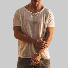 Jörg | Herren Basic T-Shirt aus reiner Baumwolle in Weiß