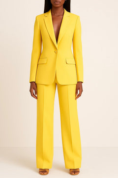 Johanna | Blazer-Hosen-Set im Business-Look in Gelb