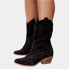 Johanna | Orthopädische Komfort Cowboystiefel in Schwarz