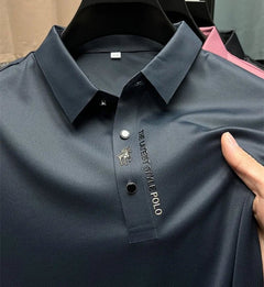 Jonas | Herren Atmungsaktives Komfort-Poloshirt in Marineblau