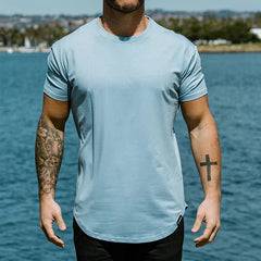 Angelo - Shape Shirt Mit Sportlichem Schnitt in Blau