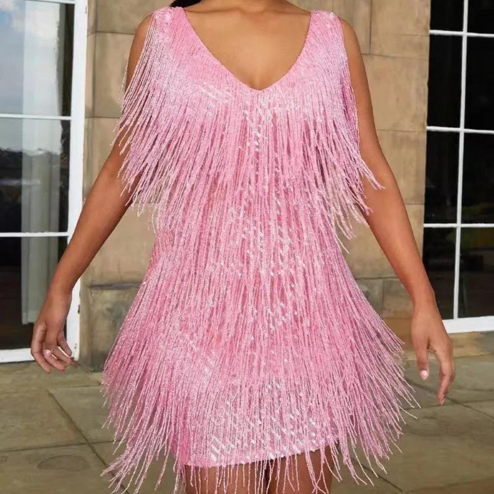 Ramona® | Glitzer-Fransen-Kleid