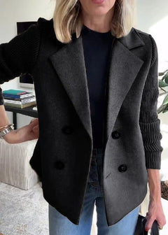 LIANE | ELEGANTER MANTEL in Schwarz