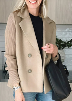 LIANE | ELEGANTER MANTEL in Khaki