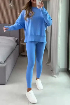 CARMEN - SET AUS SWEATSHIRT UND LEGGINGS in Blau