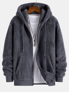 Raydel - Plüsch-Winterjacke für Herren in Grau