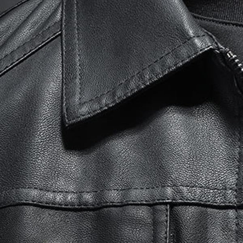 Schwarze Lederjacke für Männer