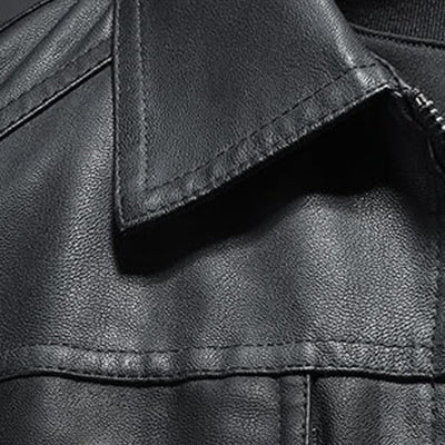 Schwarze Lederjacke für Männer