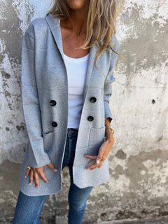 SEREN™ | Kapuzen-Button-Up-Cardiganjacke in Grau