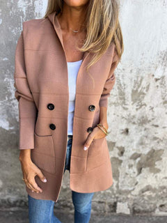 SEREN™ | Kapuzen-Button-Up-Cardiganjacke in Braun