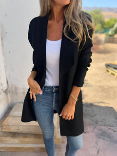 LILAH™ | Stilvoller Revers-Cardigan in Schwarz