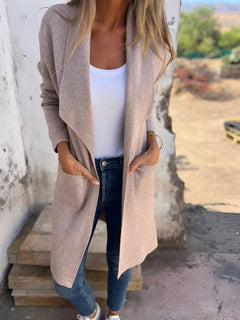 LILAH™ | Stilvoller Revers-Cardigan in Aprikose