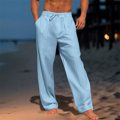 Jürgen | Herren Lockere Hose mit Kordelzug in Hellblau