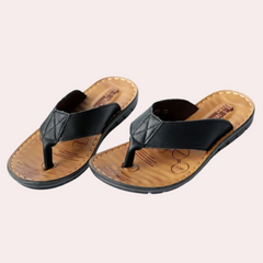 Julius | Herren bequeme sommerliche Slipper in Schwarz