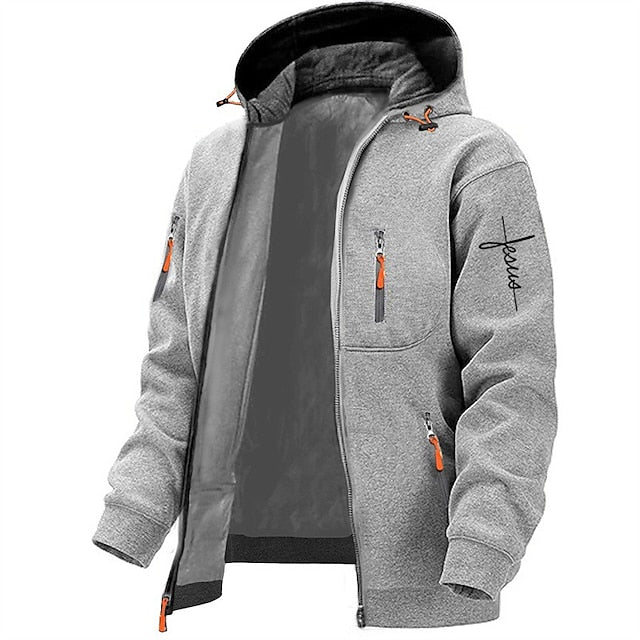 Jacke mit Reißverschluss und Reißverschlusstaschen für Männer