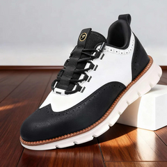 Bruno Brogue Sneakers in Weiß-Schwarz