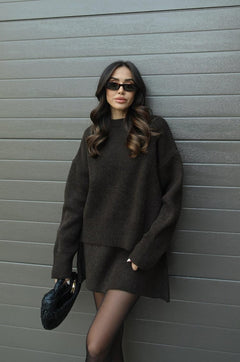 Allegria™ - Modischer Pullover und Rock in Braun