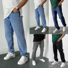 Kai | Herren Lockere Straight-Leg Jeans in Schwarz