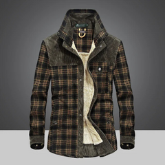 Karierte Vintage-Jacke für Herren | Winter in Hellgrün 1