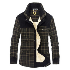 Karierte Vintage-Jacke für Herren | Winter in Hellgrün 2